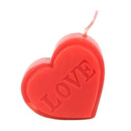 Something Different Love Heart Valentine`s Day Candle in Red - thumbnail 3