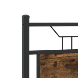 Berkfield Home Bed Frame Frame Smoked Oak 120x190 cm Small Double Wood in Brown - thumbnail 9
