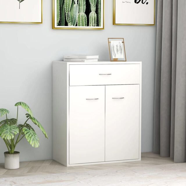 Berkfield Home Sideboard White 60x30x75 cm Engineered Wood - Size: 60 x 30 x 75 cm - image 1
