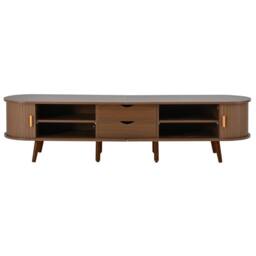 STILVORA TV Stand & Coffee Table Set with Drawers in Brown - thumbnail 9