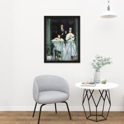 "Artery8 Wall Art Print Edouard Manet The Balcony Large Framed Wall Décor Art in White - Size: W18"" x H24""" - thumbnail 2