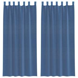 Berkfield Home Voile Curtains with Loops 2 pcs Royal Blue 140x245 cm - thumbnail 3