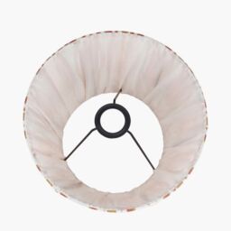 Ruma Orange Ikat Patterned Mushroom Pleat Tapered Lampshade in Red - Size: 18 inches - thumbnail 4
