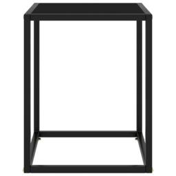 Berkfield Home Coffee Table Black with Black Glass 40x40x50 cm - Size: 40 x 40 x 50 cm - thumbnail 1