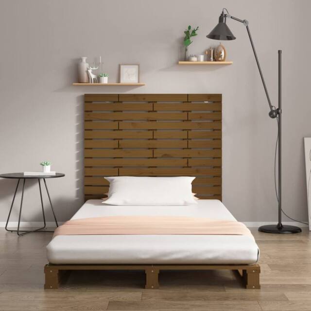Berkfield Home Wall Headboard Honey Brown 81x3x91.5 cm Solid Wood Pine - image 1
