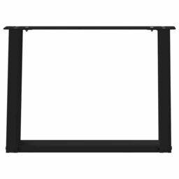 Berkfield Home Coffee Table Legs U-Shaped 2 pcs Black 70x(42-43) cm Steel - thumbnail 5
