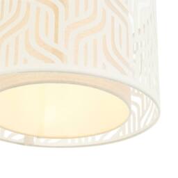 First Choice Lighting Mylo - Taupe Linen Cut Out 35cm Easy Fit Pendant Shade in Cream - thumbnail 6