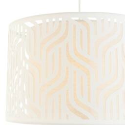 First Choice Lighting Mylo - Taupe Linen Cut Out 35cm Easy Fit Pendant Shade in Cream - thumbnail 4