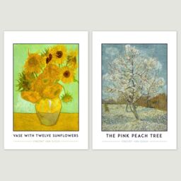 Artery8 Wall Art Print Classic Paintings Van Gogh Sunflowers Utagawa Suijin Shrine Monet Woman Parasol A4 Poster Pack of 4 Wall Art - thumbnail 2