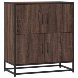 Berkfield Home Sideboard Brown Oak 68x35x76 cm Engineered Wood - Size: 68 x 35 x 76 cm - thumbnail 2