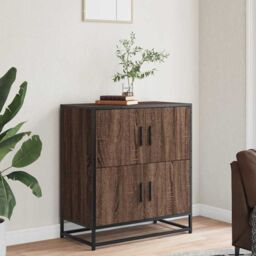 Berkfield Home Sideboard Brown Oak 68x35x76 cm Engineered Wood - Size: 68 x 35 x 76 cm - thumbnail 3
