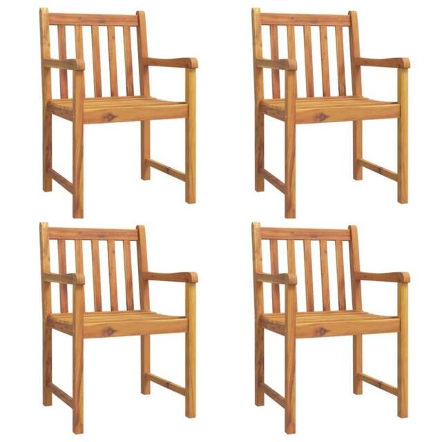 Berkfield Home Garden Chairs 4 pcs 56x55.5x90 cm Solid Wood Acacia in Brown - image 1