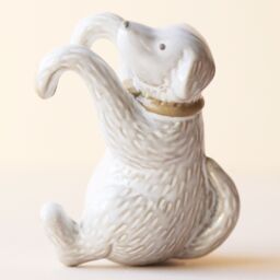 Lisa Angel Women's Ceramic Dog Planter Hanger in Off-White - thumbnail 2