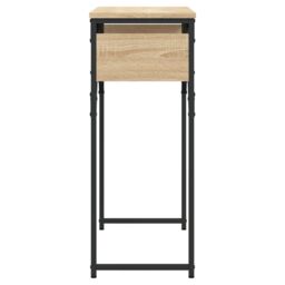 Berkfield Home Console Table with Shelf Sonoma Oak 75x30x75cm Engineered Wood in Brown - Size: 75 x 30 x 75 cm - thumbnail 5