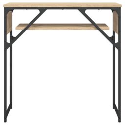 Berkfield Home Console Table with Shelf Sonoma Oak 75x30x75cm Engineered Wood in Brown - Size: 75 x 30 x 75 cm - thumbnail 4