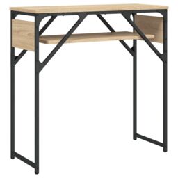 Berkfield Home Console Table with Shelf Sonoma Oak 75x30x75cm Engineered Wood in Brown - Size: 75 x 30 x 75 cm - thumbnail 2
