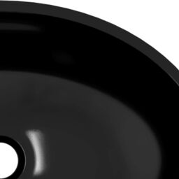 Berkfield Home Basin Glass 50x37x14 cm Black - Size: 50 x 37 x 14 cm - thumbnail 6