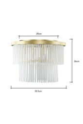 BHS Lighting Aubrey Flush Ceiling Light in Gold - thumbnail 5