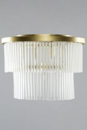 BHS Lighting Aubrey Flush Ceiling Light in Gold - thumbnail 2