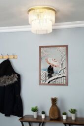 BHS Lighting Aubrey Flush Ceiling Light in Gold - thumbnail 4
