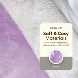 Keplin Large Electric Heated Throw Blanket, Fleece Wool Duvet, 9 Heat Setting in Lilac - thumbnail 7