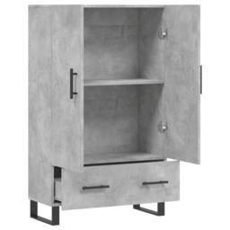 Berkfield Home Highboard Concrete Grey 69.5x31x115 cm Engineered Wood - thumbnail 5