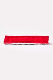 Homescapes Cotton Hearts Floor Cushion in Red - Size: 40 cm x 40 cm - thumbnail 5