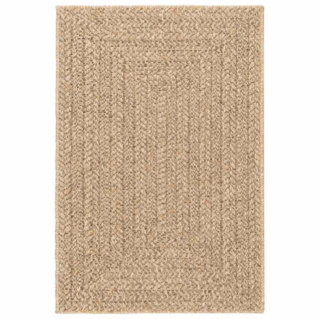 Berkfield Home Rug 140x200 cm Jute Look Indoor & Outdoor in Tan - Size: 100 cm diameter - image 1
