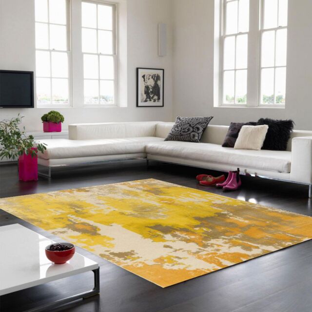 The Rug Shop UK Beige Handmade Wool Abstract Luxurious Easy To Clean Area Rug - Size: 200 cm x 200 cm - image 1