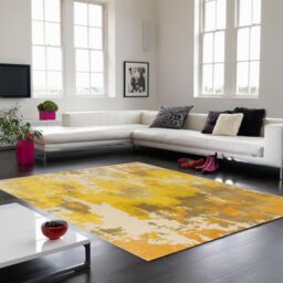 The Rug Shop UK Beige Handmade Wool Abstract Luxurious Easy To Clean Area Rug - Size: 200 cm x 200 cm - thumbnail 1