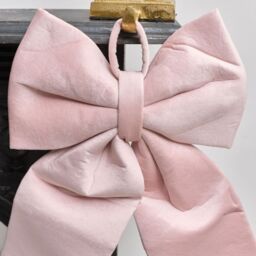 Melody Maison Large Baby Pink Velvet Christmas Bow - 30cm X 45cm - Size: 30 cm X 45 cm - thumbnail 6