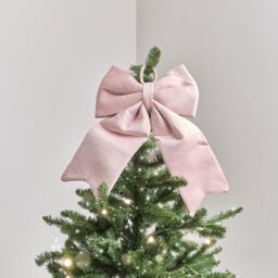 Melody Maison Large Baby Pink Velvet Christmas Bow - 30cm X 45cm - Size: 30 cm X 45 cm - thumbnail 5