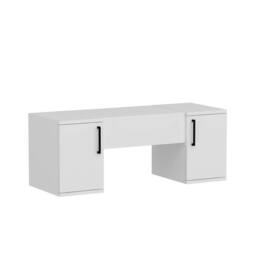 Destina Home Marie Wall-Mounted Makeup Table, Mirror, Shelves & Cabinets - 100 cm in White - Size: 1 Pack - thumbnail 5