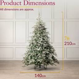 Christow Pre Lit Christmas Tree Verbier Fir Colour Switch & Timer 6ft 7ft 8ft in Green - thumbnail 6