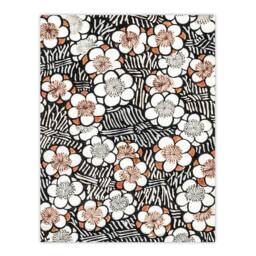Artery8 Shin Bijutsukai Framed Wall Art Print Flowerbed Floral Pattern in Black - Size: A4 - thumbnail 3