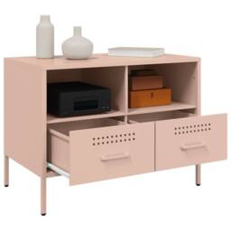 Berkfield Home TV Cabinet Pink 68x39x50.5 cm Steel - thumbnail 5