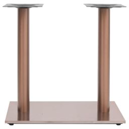 Berkfield Home Bistro Table Leg Brass 70x40x72 cm Stainless Steel in Brown - Size: 70 x 40 x 72 cm - thumbnail 2