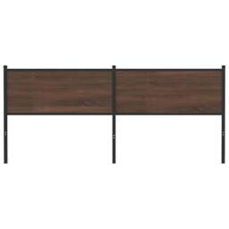 Berkfield Home Headboard Brown Oak 190 cm Engineered Wood & Steel - thumbnail 3