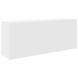 Berkfield Home Bathroom Wall Cabinet White 100x25x40 cm Engineered Wood - Size: 100 x 25 x 40 cm - thumbnail 1