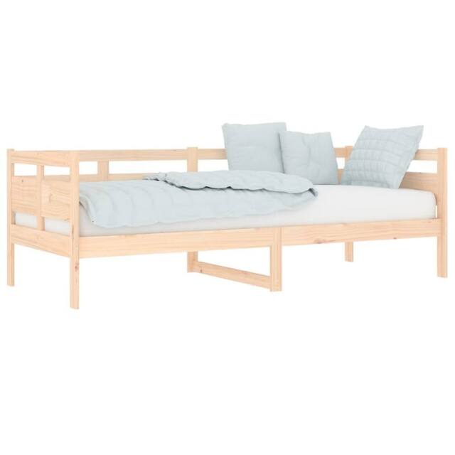 Berkfield Home Beautiful Day Bed Solid Wood Pine 80x200 cm in Natural - image 1