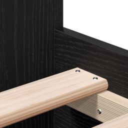 Berkfield Home Bed Frame without Mattress Black Oak 90x190 cm Engineered Wood - thumbnail 9