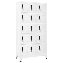 Berkfield Home Locker Cabinet White 90x40x180 cm Steel - Size: 90 x 40 x 180 cm - thumbnail 2