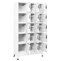 Berkfield Home Locker Cabinet White 90x40x180 cm Steel - Size: 90 x 40 x 180 cm