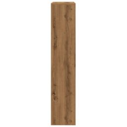 Berkfield Home Room Divider Bookcase 4-Tier Artisan Oak 143.5x29x143.5 cm Engineered Wood in Brown - thumbnail 6