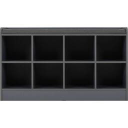 FORGEVIO Grey Fabric Steel Shoe Bench Seat Modern Hallway Space Saving Storage - thumbnail 3