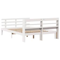 Berkfield Home Bed Frame with Headboard without Mattress White 140x190 cm - thumbnail 8