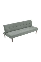 Living and Home 3 Seater Grey Terry Cloth Sofa Manual Recliner Couch Tufted Sofa Bed - thumbnail 2