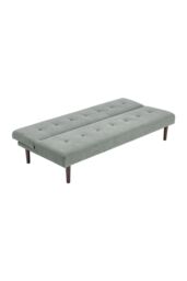 Living and Home 3 Seater Grey Terry Cloth Sofa Manual Recliner Couch Tufted Sofa Bed - thumbnail 3