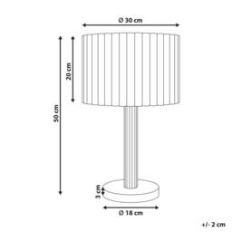 Wyld and Coco Beige Linen Table Lamp Matte Iron Base Scandinavian Modern - thumbnail 3