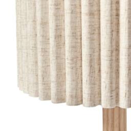 Wyld and Coco Beige Linen Table Lamp Matte Iron Base Scandinavian Modern - thumbnail 5